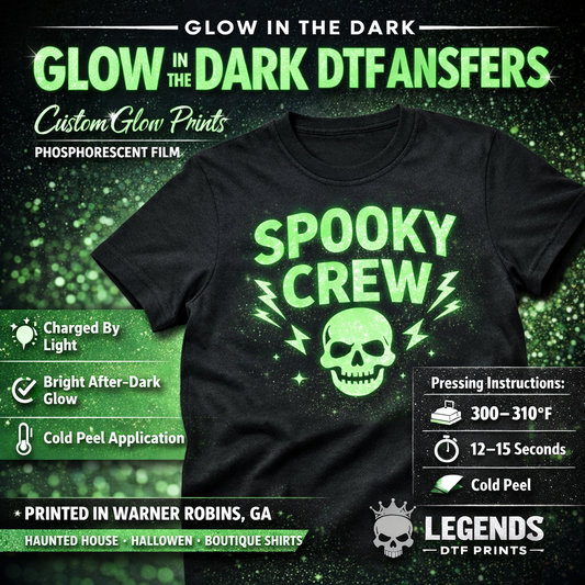 Premium Glow in the Dark DTF Transfers | Custom Phosphorescent Shirt Printing – Warner Robins GA